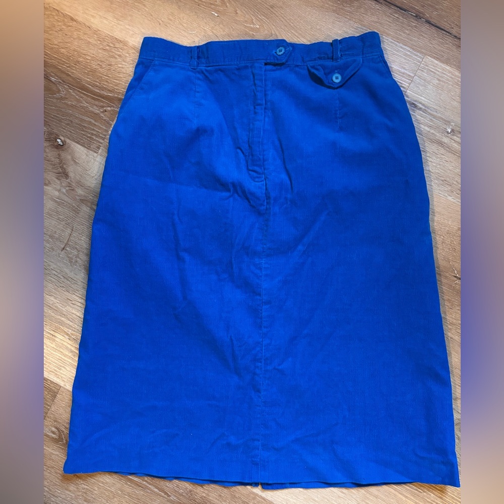 1070’s Corduroy Blue Women's Skirt